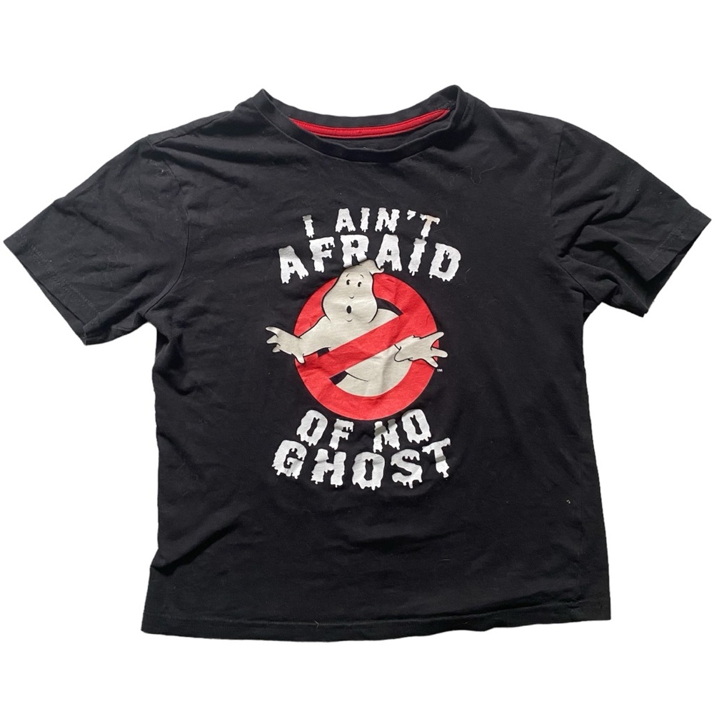 GHOSTBUSTERS GRAPHIC BLACK BABY SHORT SLEEVE TEE SIZE SMALL